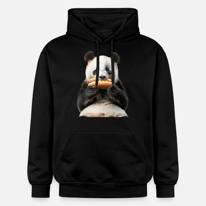 Panda - Sweat à capuche Softstyle® Gildan Unisexe - noir