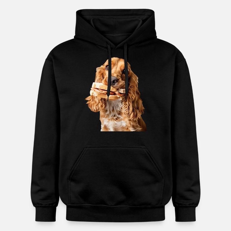 Cocker Spaniel - Felpa con cappuccio unisex Softstyle® Gildan con grammatura media - nero
