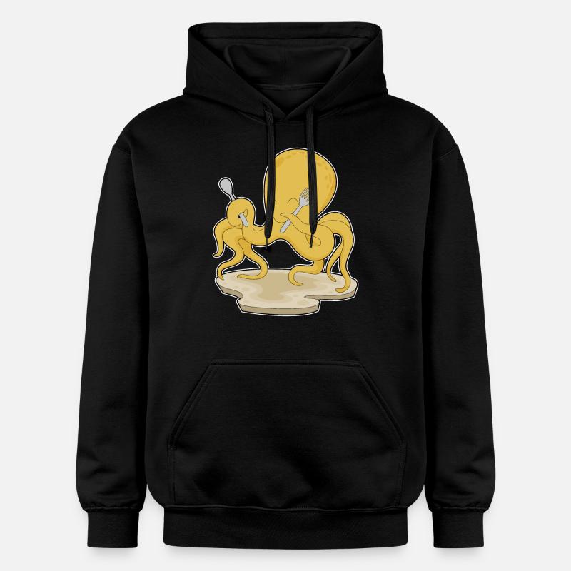 Octopus Spoon Fork - Gildan Unisex Softstyle® Midweight Hoodie - black