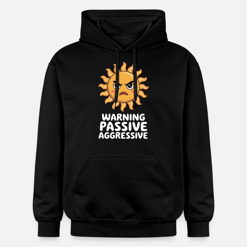 Attention Passif Agressif Soleil - Sweat à capuche Softstyle® Gildan Unisexe - noir