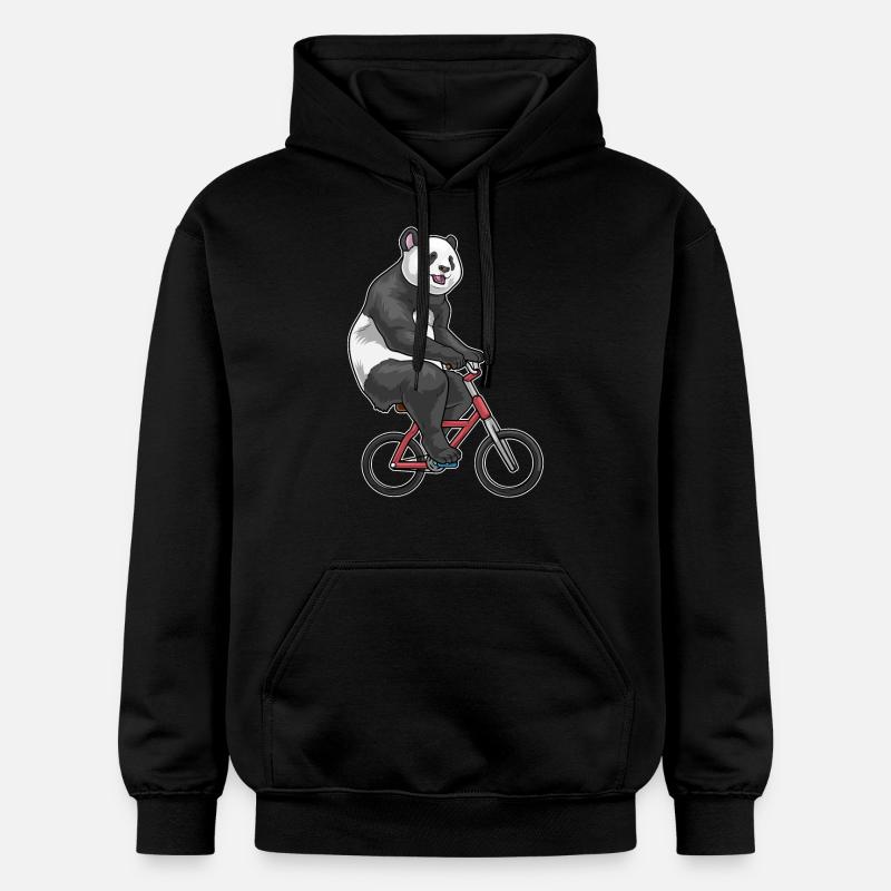 Vélo Panda - Sweat à capuche Softstyle® Gildan Unisexe - noir