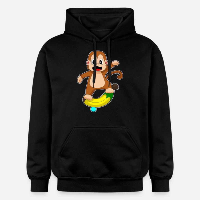 Équilibre Monkey Banana - Sweat à capuche Softstyle® Gildan Unisexe - noir