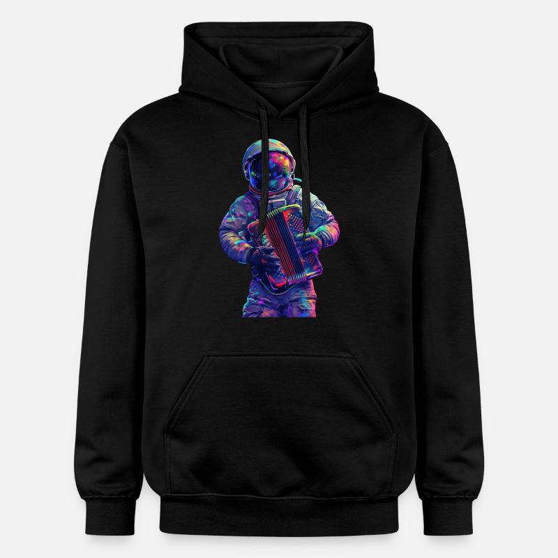 Accordéon astronaute - Sweat à capuche Softstyle® Gildan Unisexe - noir