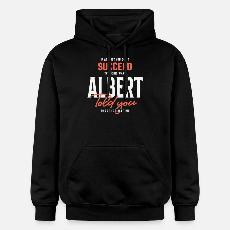 Albert Name Personalized Albert - Gildan Unisex Softstyle® Midweight Hoodie - black