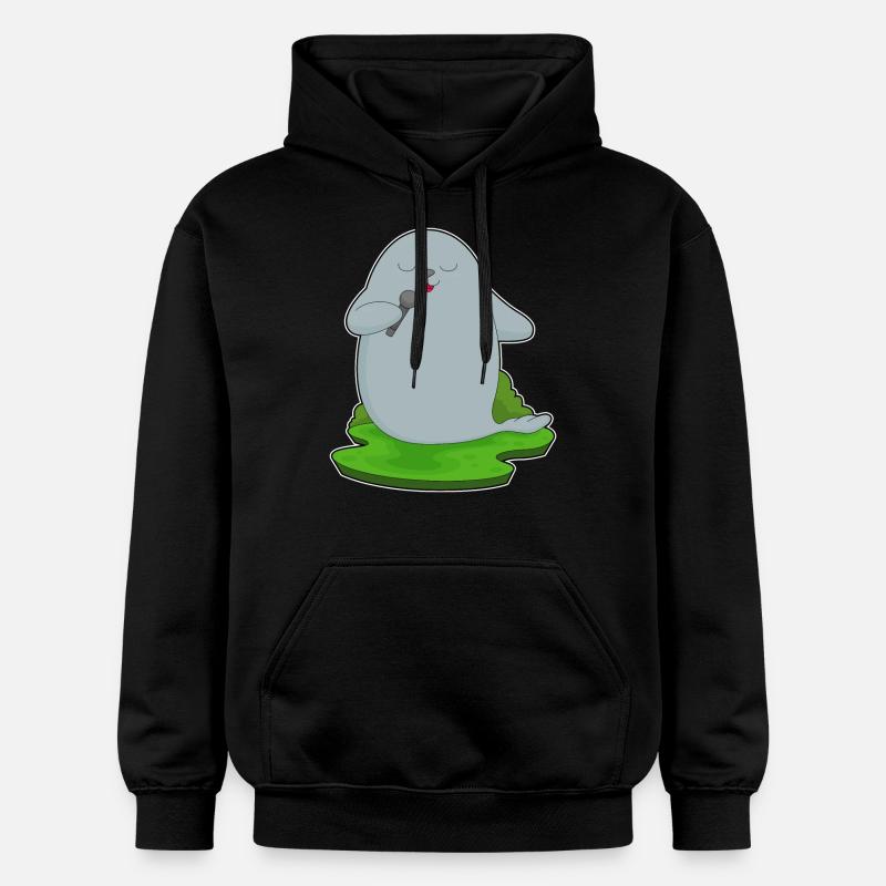Seal Singer Microphone Musique - Sweat à capuche Softstyle® Gildan Unisexe - noir