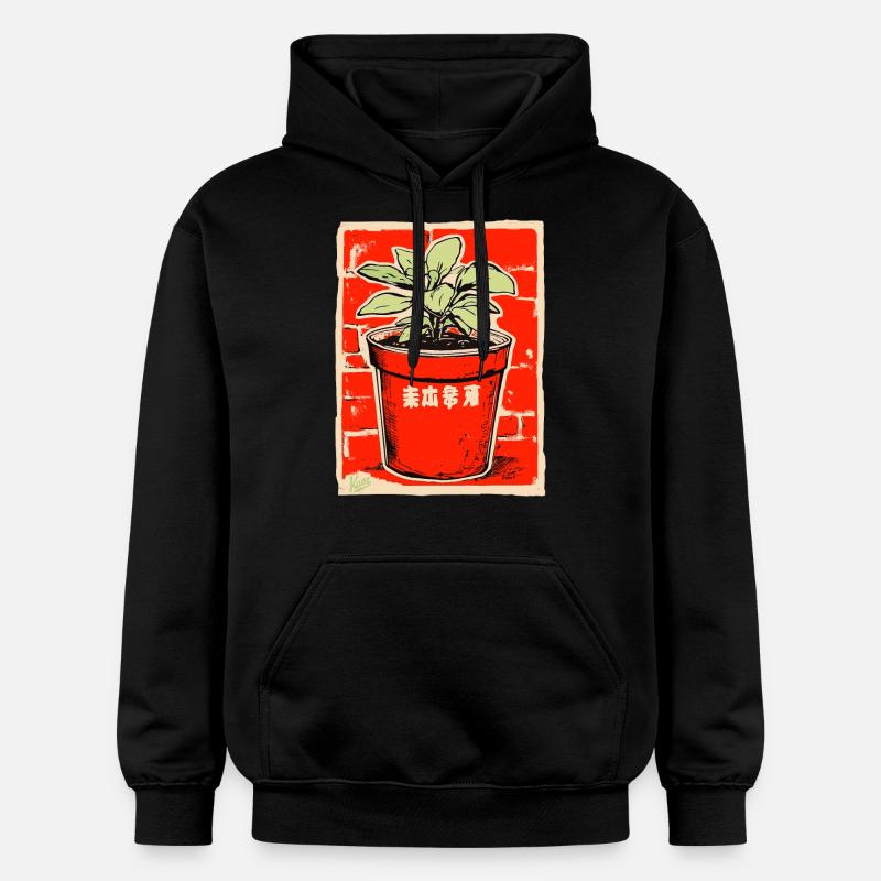 Pot de fleur - Sweat à capuche Softstyle® Gildan Unisexe - noir