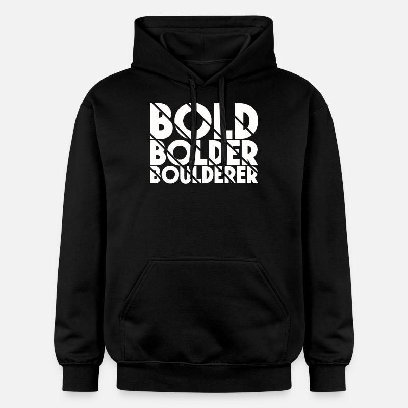 Bouldern Bold Bolder Boulderer - Gildan Unisex Softstyle® Midweight Hoodie - Schwarz
