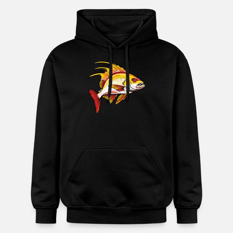 Poissons rouges et dorés - Sweat à capuche Softstyle® Gildan Unisexe - noir