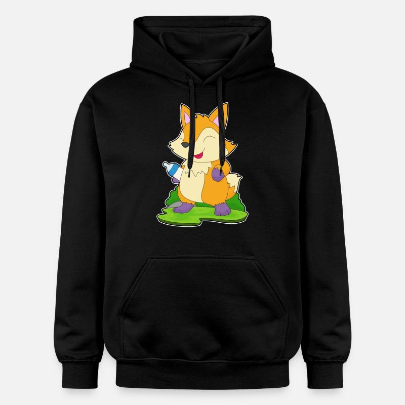 Fox Lait Biberon - Sweat à capuche Softstyle® Gildan Unisexe - noir
