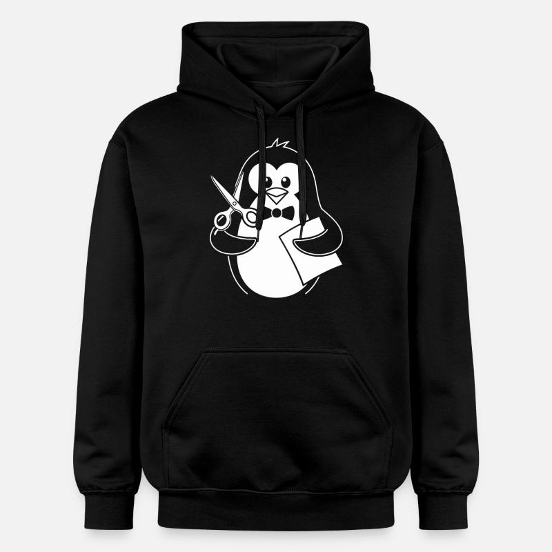 Pinguin Mit Schere Bastelhobby - Gildan Unisex Softstyle® Midweight Hoodie - Schwarz