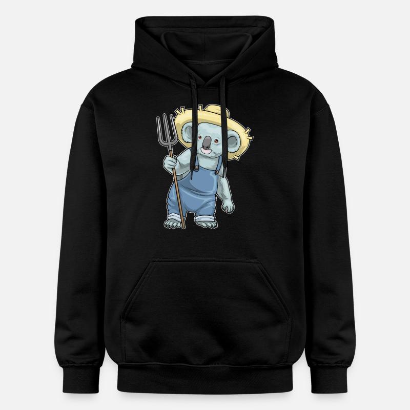 Fourche Koala Farmer - Sweat à capuche Softstyle® Gildan Unisexe - noir