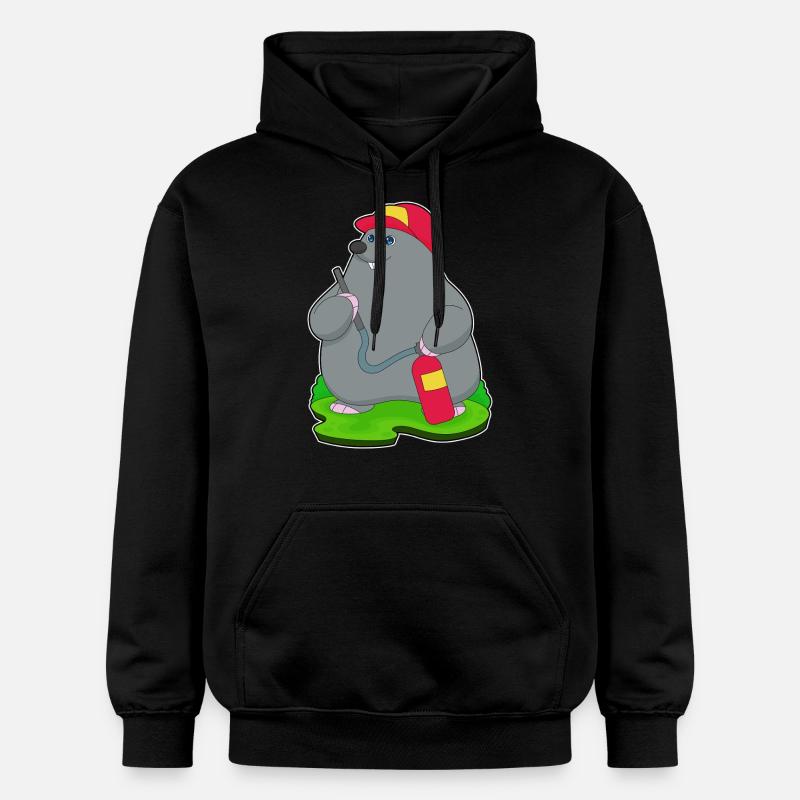 Extincteur de pompier taupe - Sweat à capuche Softstyle® Gildan Unisexe - noir