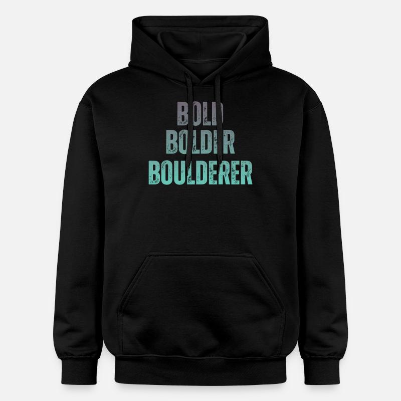 Bloc Bold Bolder Boulderer - Sweat à capuche Softstyle® Gildan Unisexe - noir