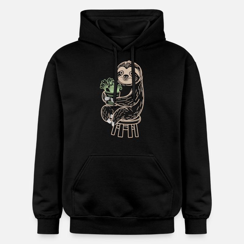 Cozy Sloth Délice végétarien végétalien - Sweat à capuche Softstyle® Gildan Unisexe - noir