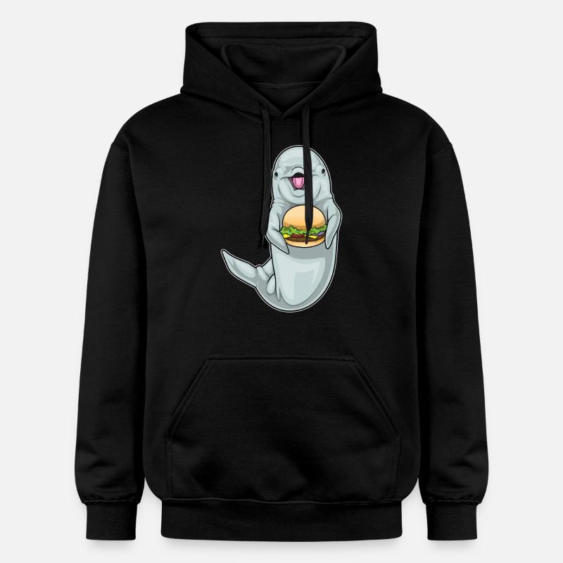 Dolphin Cheeseburger - Sweat à capuche Softstyle® Gildan Unisexe - noir