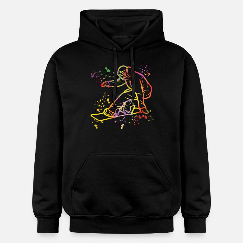 Snowboarder Snowboarding Snowboard - Sweat à capuche Softstyle® Gildan Unisexe - noir