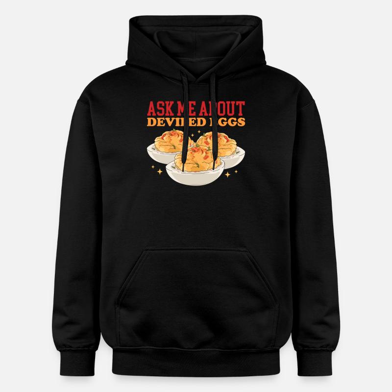 Stuffed Eggs Deviled Eggs Gift - Gildan Unisex Softstyle® Midweight Hoodie - black