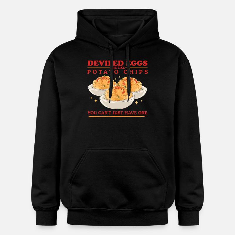 Stuffed Eggs Deviled Eggs Gifts - Gildan Unisex Softstyle® Midweight Hoodie - black