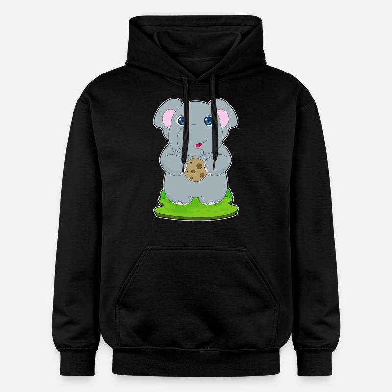 Biscuit éléphant - Sweat à capuche Softstyle® Gildan Unisexe - noir