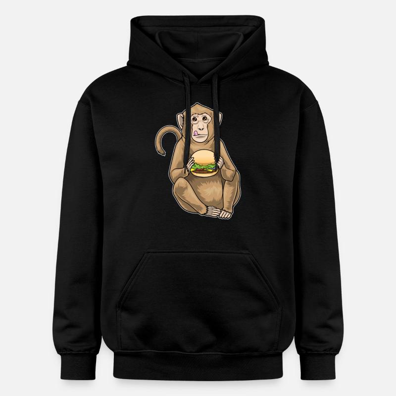 Cheeseburger de singe - Sweat à capuche Softstyle® Gildan Unisexe - noir