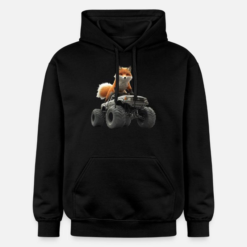 Fuchs - Gildan Unisex Softstyle® Midweight Hoodie - Schwarz