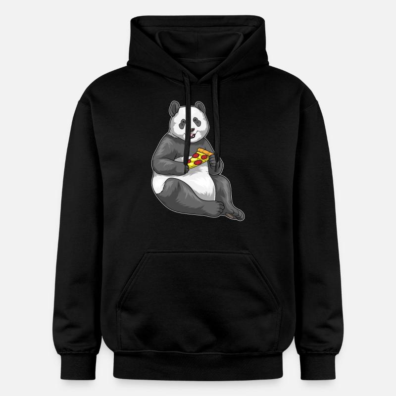 Panda Pizza - Sweat à capuche Softstyle® Gildan Unisexe - noir