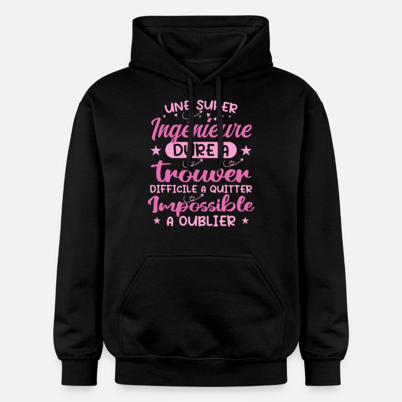 A Super Engineer - Engineer Gift - Gildan Unisex Softstyle® Midweight Hoodie - black