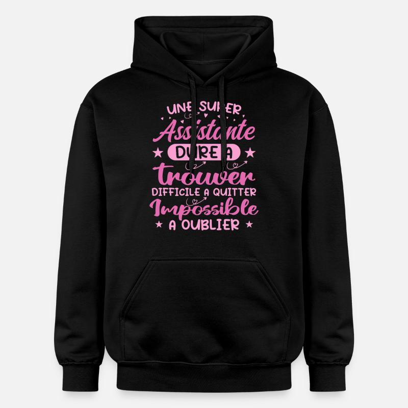A Super Assistant - Assistant Gift - Gildan Unisex Softstyle® Midweight Hoodie - black