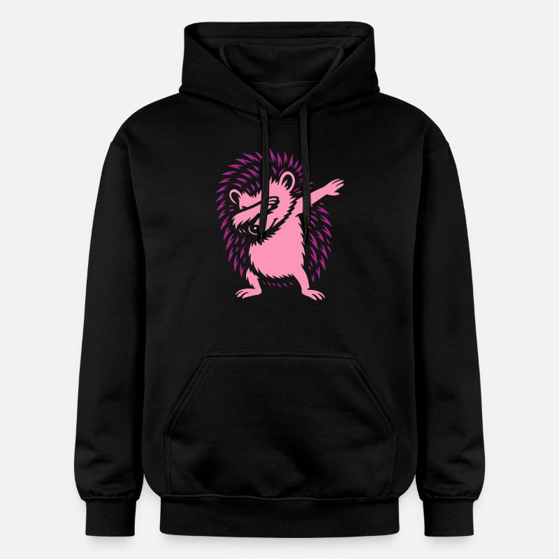 Dabbing Hérisson - Dab Dance - Cadeau - Sweat à capuche Softstyle® Gildan Unisexe - noir