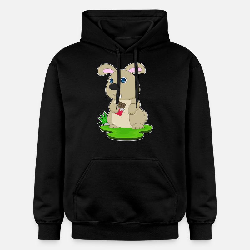 Barre de chocolat lapin - Sweat à capuche Softstyle® Gildan Unisexe - noir