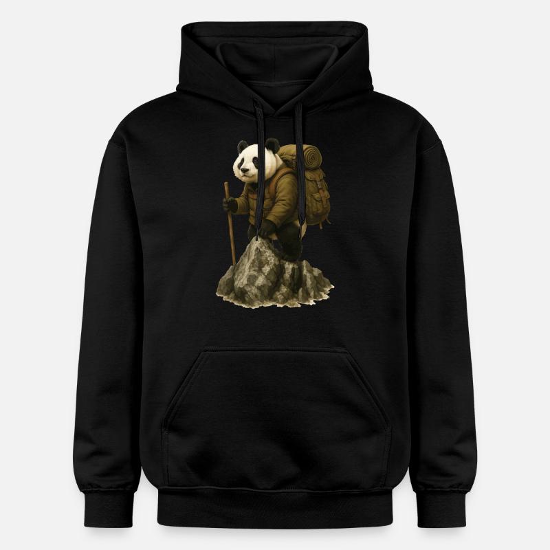 Randonnée Panda - Sweat à capuche Softstyle® Gildan Unisexe - noir