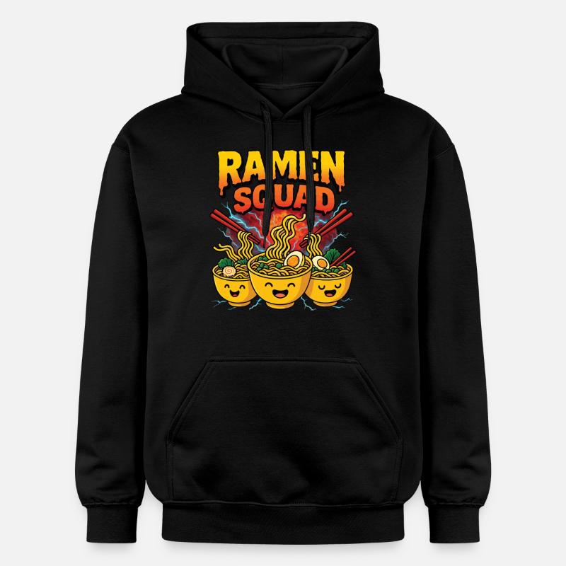 Ramen (ramen) - Bluza z kapturem typu unisex Gildan Softstyle® Midweight - czarny