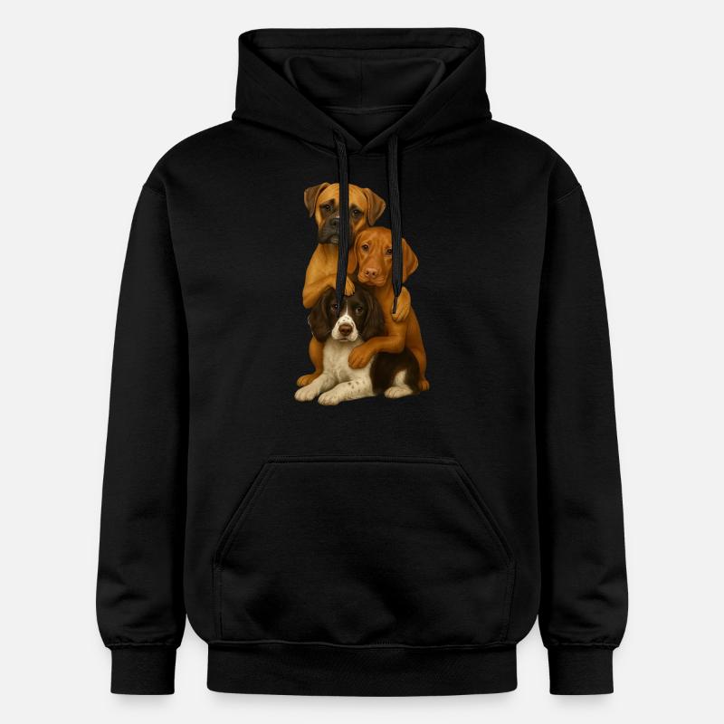 Chien Chiens Chiens mignons - Sweat à capuche Softstyle® Gildan Unisexe - noir