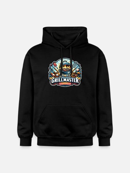 GrillMaster - Grill Illustration - Gildan Unisex Softstyle® Midweight Hoodie - black