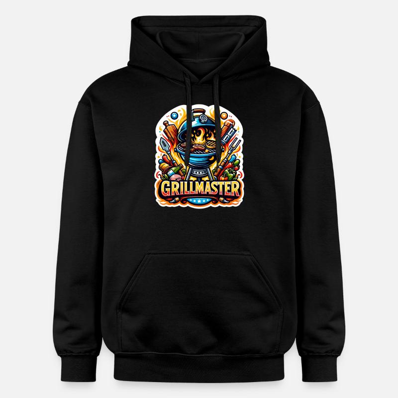 GrillMaster - Illustration de gril - Sweat à capuche Softstyle® Gildan Unisexe - noir