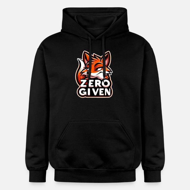Zéro donné - Illustration de renard - Sweat à capuche Softstyle® Gildan Unisexe - noir