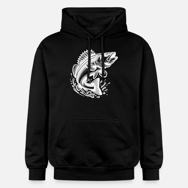 Poisson sandre sauteur - Sweat à capuche Softstyle® Gildan Unisexe - noir