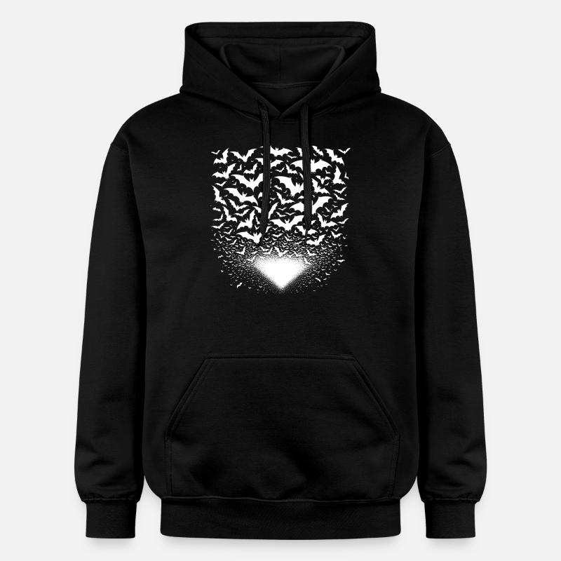 Énorme essaim de chauves-souris - Sweat à capuche Softstyle® Gildan Unisexe - noir
