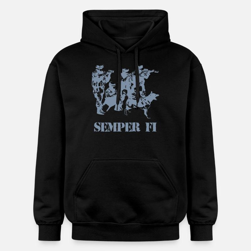 Semper Fi - Sweat à capuche Softstyle® Gildan Unisexe - noir