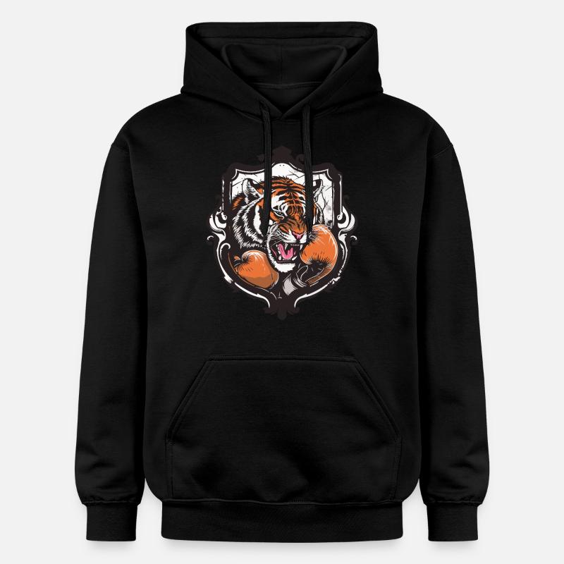 Tiger Boxer MMA Logo - Sweat à capuche Softstyle® Gildan Unisexe - noir
