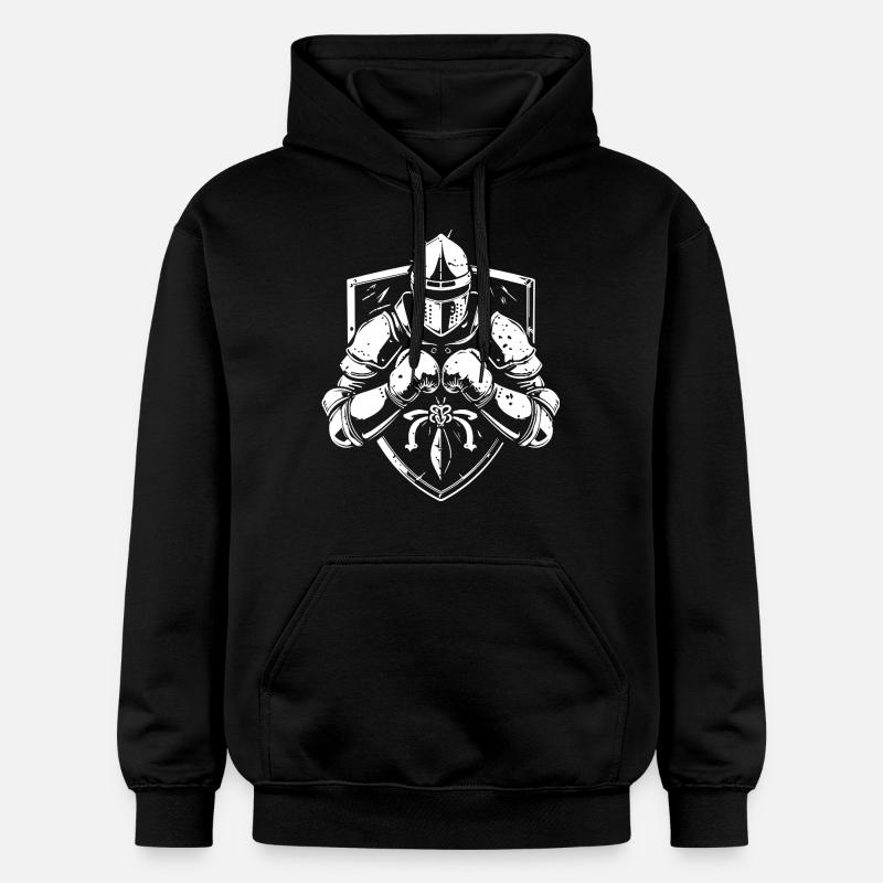 Chevalier boxeur combattant - Sweat à capuche Softstyle® Gildan Unisexe - noir