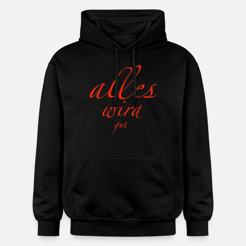 alles wird gut - Gildan Unisex Softstyle® Midweight Hoodie - Schwarz