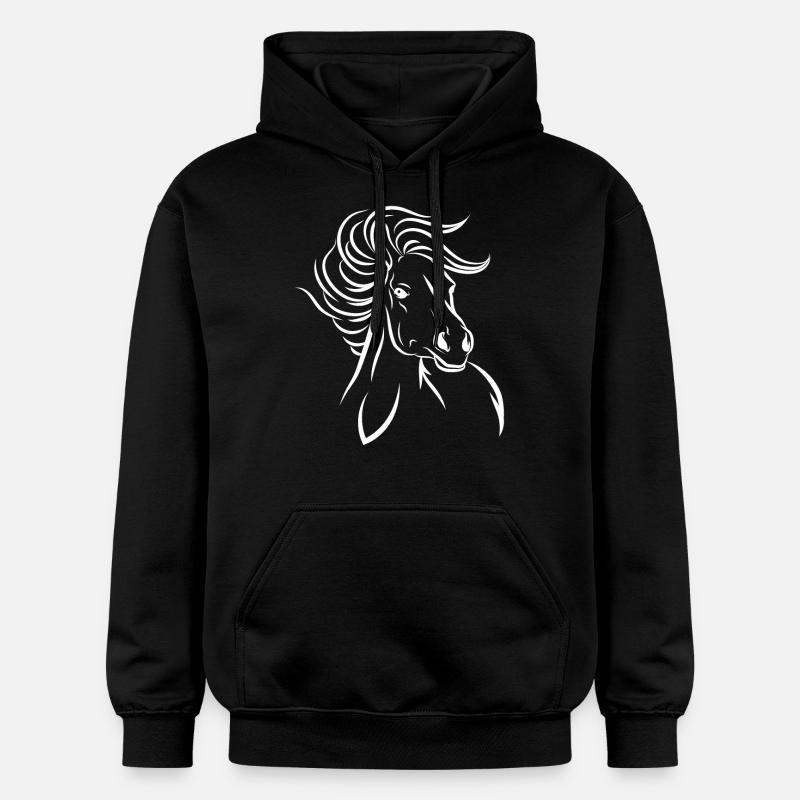 Cheval cheval - Sweat à capuche Softstyle® Gildan Unisexe - noir