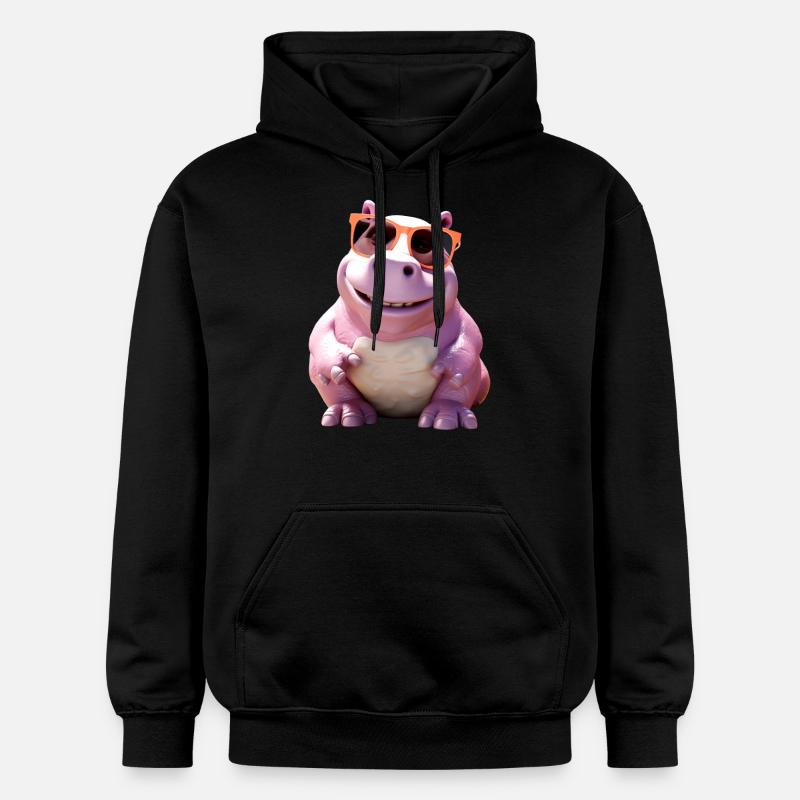 Hippopotame Hippopotame Hippopotame Hippopotame - Sweat à capuche Softstyle® Gildan Unisexe - noir