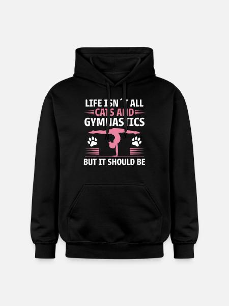 Gymnastik Siger Katte Sjov Gymnastik Gave - Gildan Softstyle® Midweight unisex-hoodie - sort