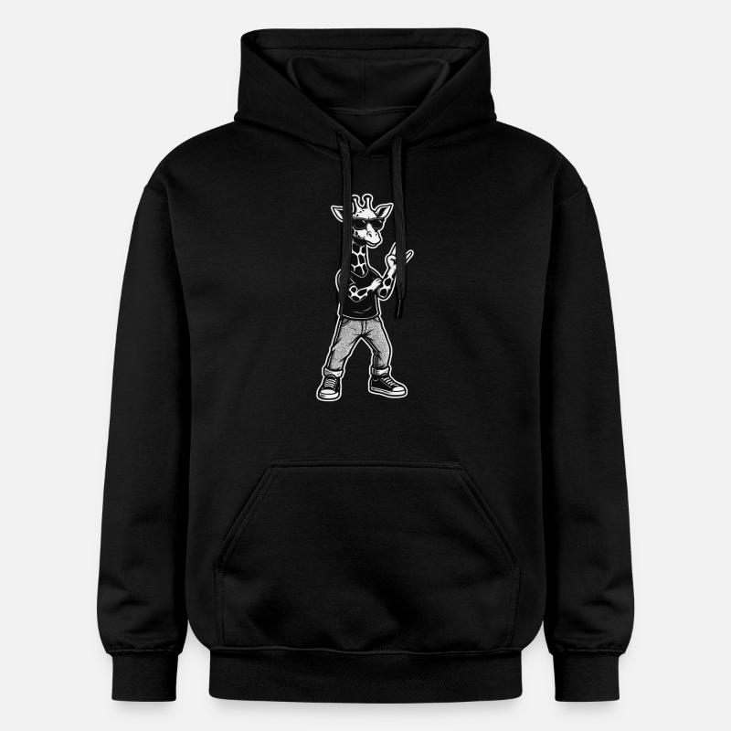 Coole Giraffe Style - Gildan Unisex Softstyle® Midweight Hoodie - Schwarz