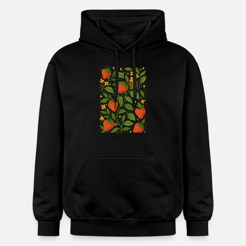 Fraise Amour Été - Sweat à capuche Softstyle® Gildan Unisexe - noir