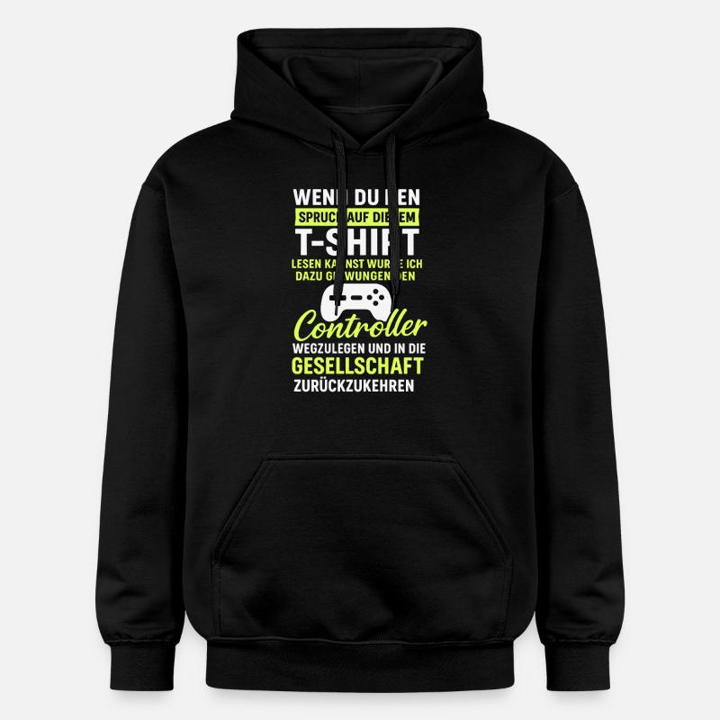 Controller Gaming Spruch - Gildan Unisex Softstyle® Midweight Hoodie - Schwarz