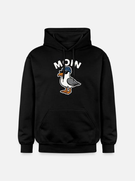 Moin Seagull - Gildan Unisex Softstyle® Midweight Hoodie - black