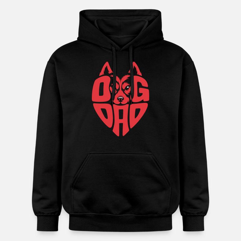 Fier papa chien - Papa chien - Sweat à capuche Softstyle® Gildan Unisexe - noir